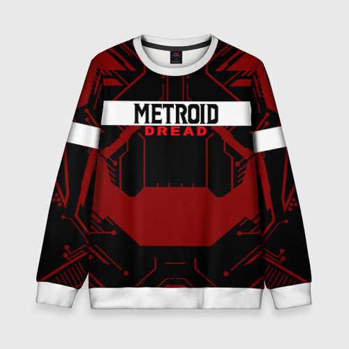 Детский свитшот 3D Metroid Dread Black Red Logo, цвет 3D печать