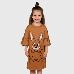 Детское платье 3D Милый кенгуренок в сумке - фото 2