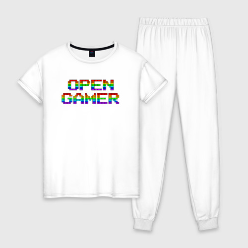 Женская пижама хлопок Open gamer, цвет белый
