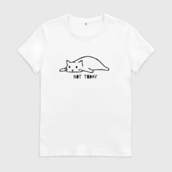 Женская футболка хлопок Кот не сегодня
