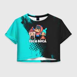 Женская футболка Crop-top 3D Toca Boca Рита и Леон