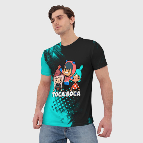 Мужская футболка 3D с принтом Toca Boca Рита и Леон, фото на моделе #1