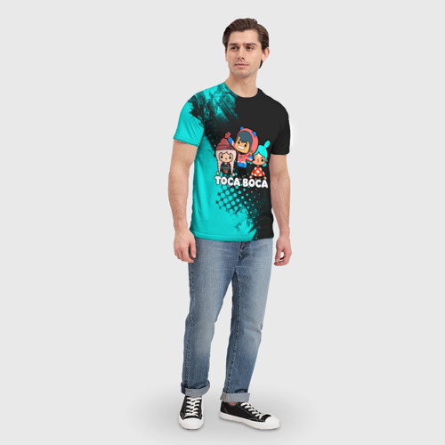 Мужская футболка 3D с принтом Toca Boca Рита и Леон, вид сбоку #3