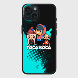 Чехол силиконовый для Apple iPhone 15 матовый Toca Boca Рита и Леон