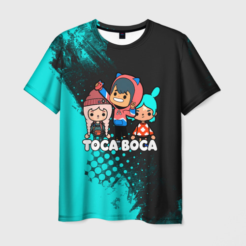 Мужская футболка 3D с принтом Toca Boca Рита и Леон, вид спереди #2