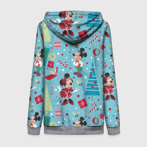 Женская толстовка 3D на молнии Mickey and Minnie pattern, цвет меланж - фото 2