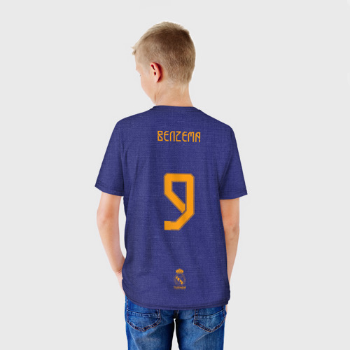 Детская футболка 3D Real Madrid Benzema 9 Viola Theme, цвет 3D печать - фото 4