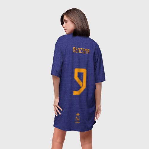 Платье-футболка 3D Real Madrid Benzema 9 Viola Theme, цвет 3D печать - фото 4