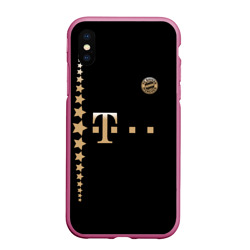 Чехол для iPhone XS Max матовый Bayern Lewandowski Black Theme