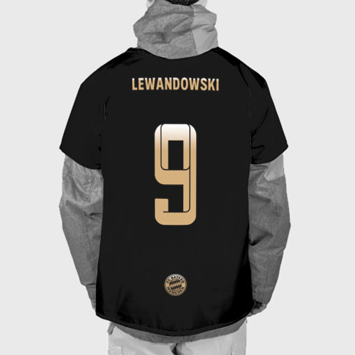 Накидка на куртку 3D Bayern Lewandowski Black Theme, цвет 3D печать - фото 2