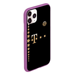 Чехол для iPhone 11 Pro Max матовый Bayern Lewandowski Black Theme - фото 2