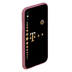 Чехол для iPhone XS Max матовый Bayern Lewandowski Black Theme - фото 2