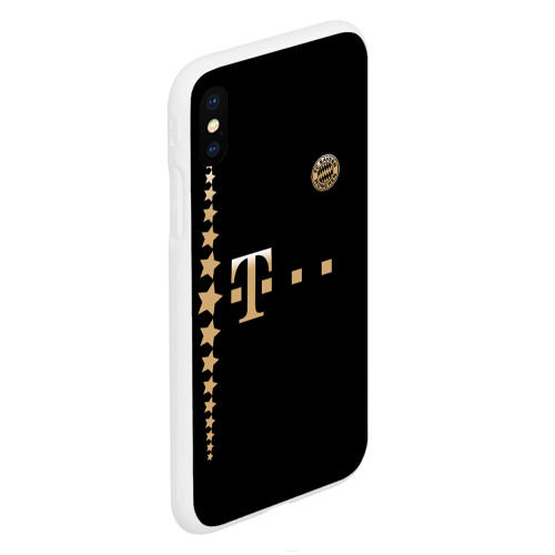 Чехол для iPhone XS Max матовый Bayern Lewandowski Black Theme - фото 3