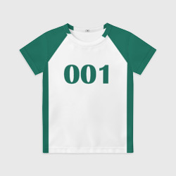 Детская футболка 3D Как в Игре в Кальмара. Форма игрока 001 Дед, О Иль-нам