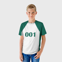 Детская футболка 3D Как в Игре в Кальмара. Форма игрока 001 Дед, О Иль-нам - фото 2