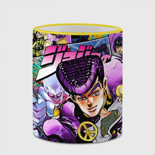 Кружка с полной запечаткой JoJo's Bizarre Adventure: Josuke, цвет Кант желтый - фото 4