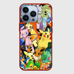 Чехол для iPhone 13 Pro Аниме, Покемоны все персонажи Pokemon