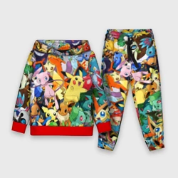 Детский костюм с толстовкой 3D Аниме, Покемоны все персонажи Pokemon