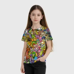 Детская футболка 3D Покемоны в пикселях pixel Pokemon - фото 2
