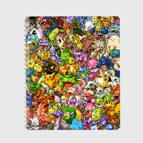 Тетрадь Покемоны в пикселях pixel Pokemon