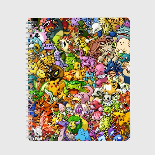 Тетрадь Покемоны в пикселях pixel Pokemon