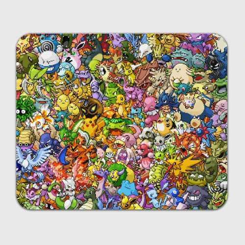 Прямоугольный коврик для мышки Покемоны в пикселях pixel Pokemon