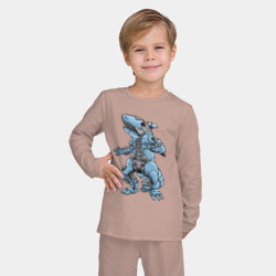 Детская пижама с лонгсливом хлопок Metal shark - Cyberpunk - neural network - фото 2
