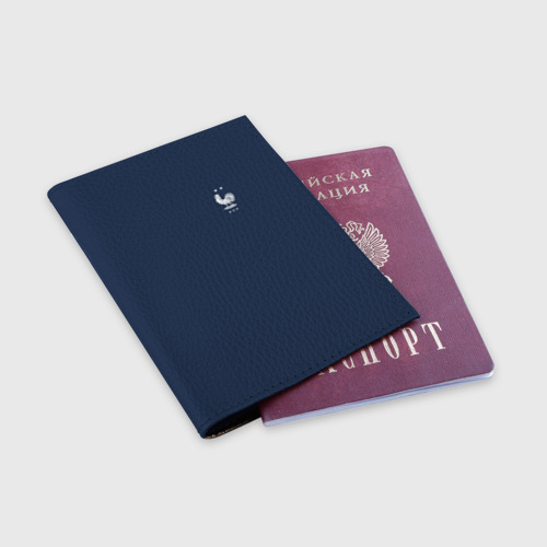Обложка для паспорта матовая кожа Сборная Франции Мбаппе 10, цвет пыльно-розовый - фото 3