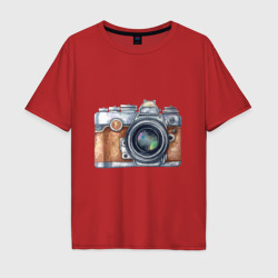 Мужская футболка хлопок Oversize Ретро фотокамера
