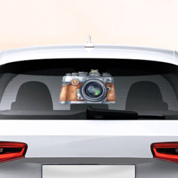 Наклейка на авто - для заднего стекла Ретро фотокамера