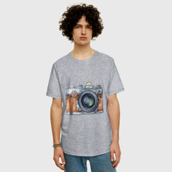 Мужская футболка хлопок Oversize Ретро фотокамера - фото 2