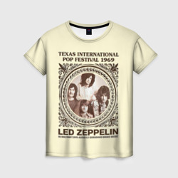 Женская футболка 3D Led Zeppelin - Texas International Pop Festival 1969