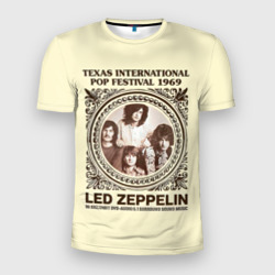 Мужская футболка 3D Slim Led Zeppelin - Texas International Pop Festival 1969