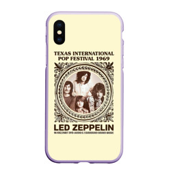 Чехол для iPhone XS Max матовый Led Zeppelin - Texas International Pop Festival 1969