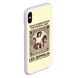 Чехол для iPhone XS Max матовый Led Zeppelin - Texas International Pop Festival 1969 - фото 2