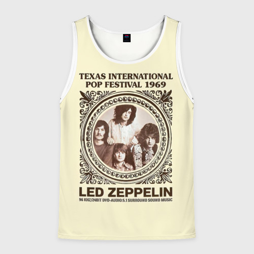 Мужская майка 3D Led Zeppelin - Texas International Pop Festival 1969, цвет 3D печать