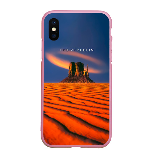 Чехол для iPhone XS Max матовый Led Zeppelin коллекционное, цвет розовый