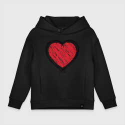 Детское худи Oversize хлопок Doodle Heart