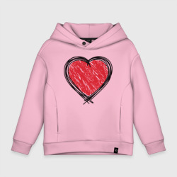 Детское худи Oversize хлопок Doodle Heart