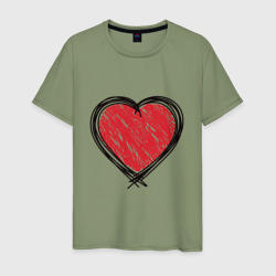 Мужская футболка хлопок Doodle Heart