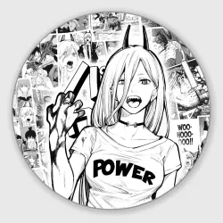 Круглый коврик для мышки Power - Chainsaw-Man