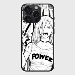 Чехол силиконовый для Apple iPhone 15 Pro матовый Power - Chainsaw-Man