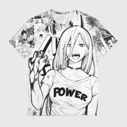 Мужская футболка 3D Power - Chainsaw-Man