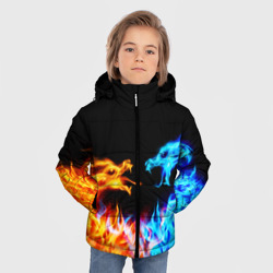 Зимняя куртка для мальчиков 3D Fire dragons огненные драконы - фото 2