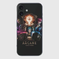 Чехол для iPhone 16 силиконовый с защитой камеры Arсane/Аркейн