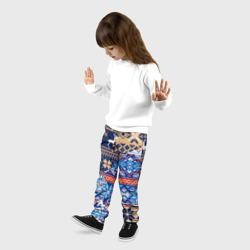Детские брюки 3D Новогодний узор олени и медведи новый год 2022 - фото 2