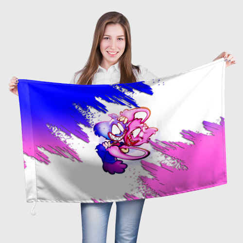 Флаг 3D Poppy Playtime game Хагги Вагги парочка