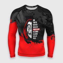 Мужской рашгард 3D La Casa de Papel Professor