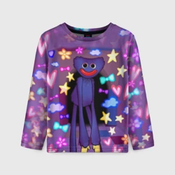 Детский лонгслив 3D Poppy Playtime - милый Хагги Вагги