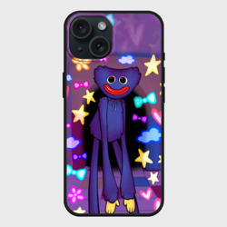 Чехол силиконовый для Apple iPhone 15 матовый Poppy Playtime - милый Хагги Вагги